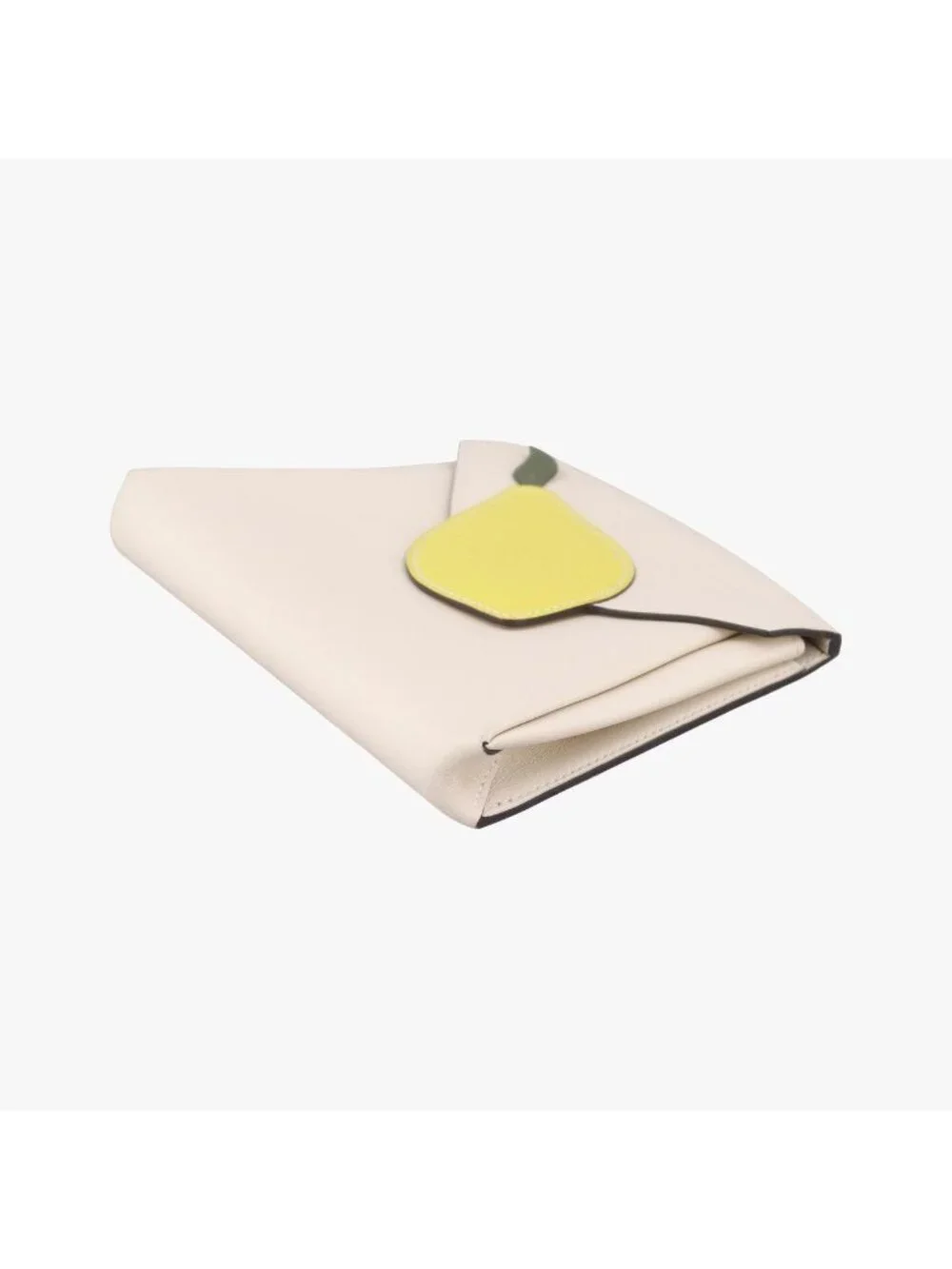 Hermes Tutti Frutti White Yellow Leather Clutch